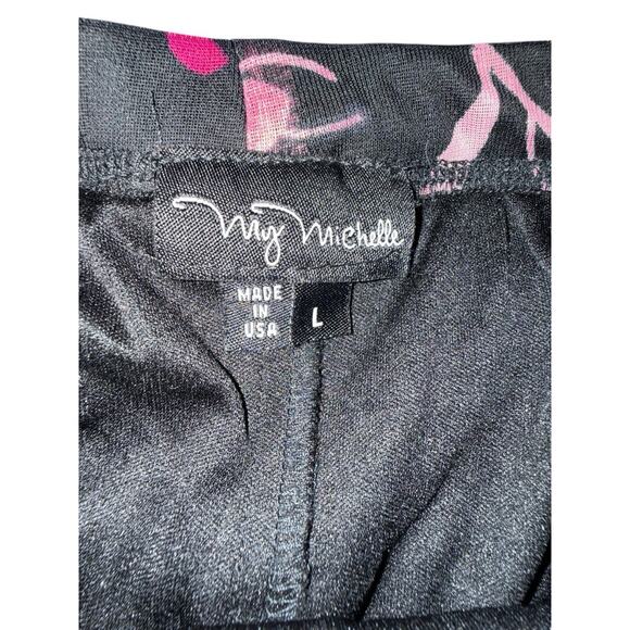 Vintage Y2K My Michelle Strapless Asymmetrical Dress L Whimsigoth Floral Midi - Picture 13 of 13